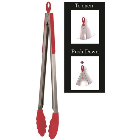 Starfrit Red Silicone 12" Tongs 093291-006-0000
